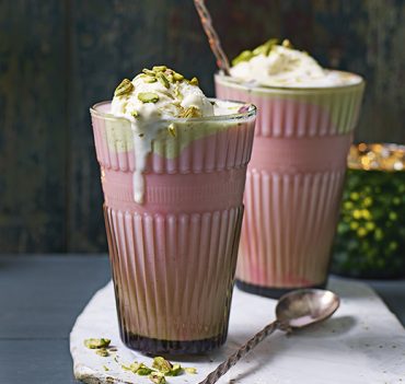 Rose Milk With Ice Cream